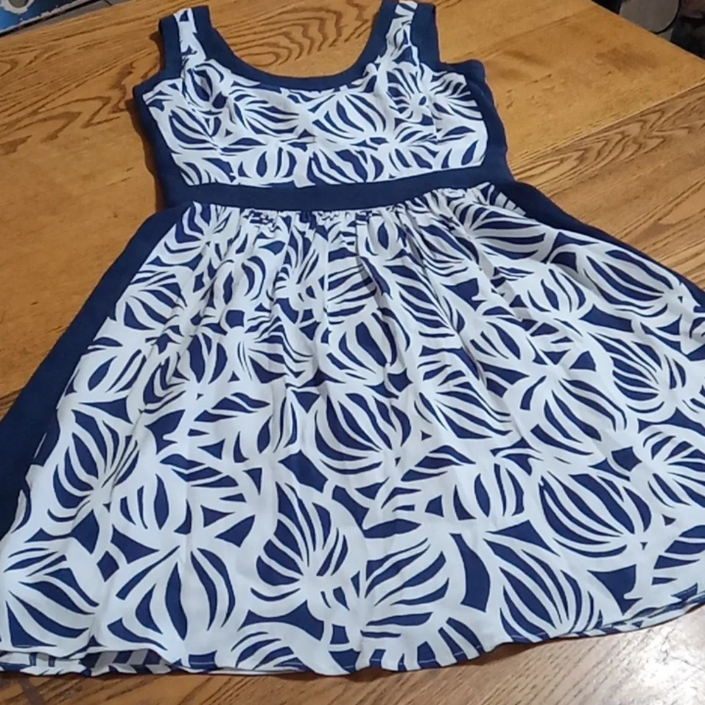LILLY PULITZER DRESS 2 Womens NAVY BLUE WHITE New Summer Party Casual - Picture 3 of 12